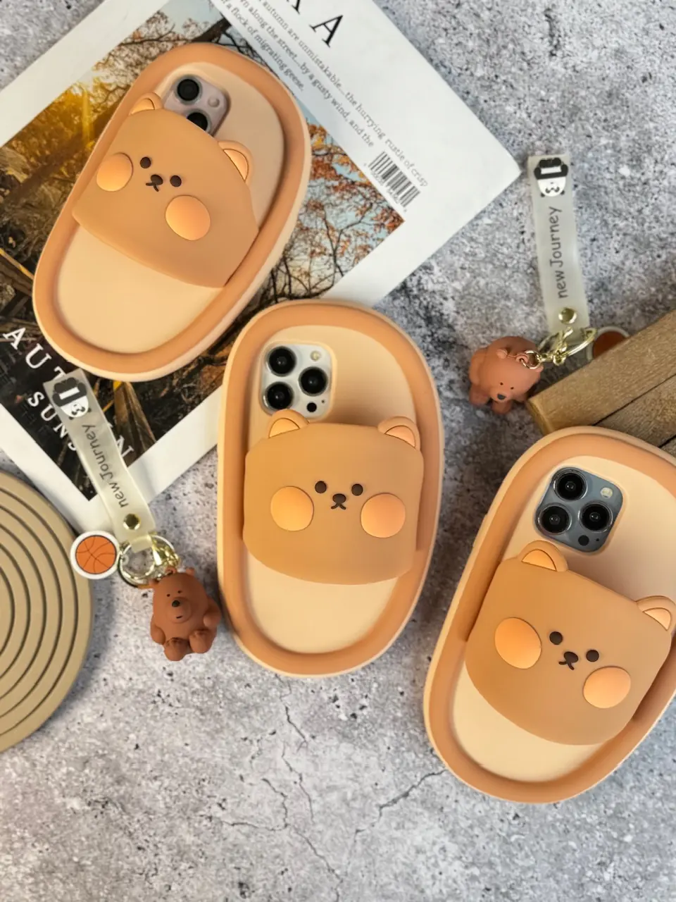 925550 قاب دمپایی خرسی Teddy slippers (کدC1893) - Image 1
